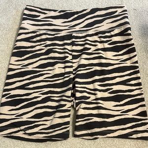 american eagle zebra print biker shorts